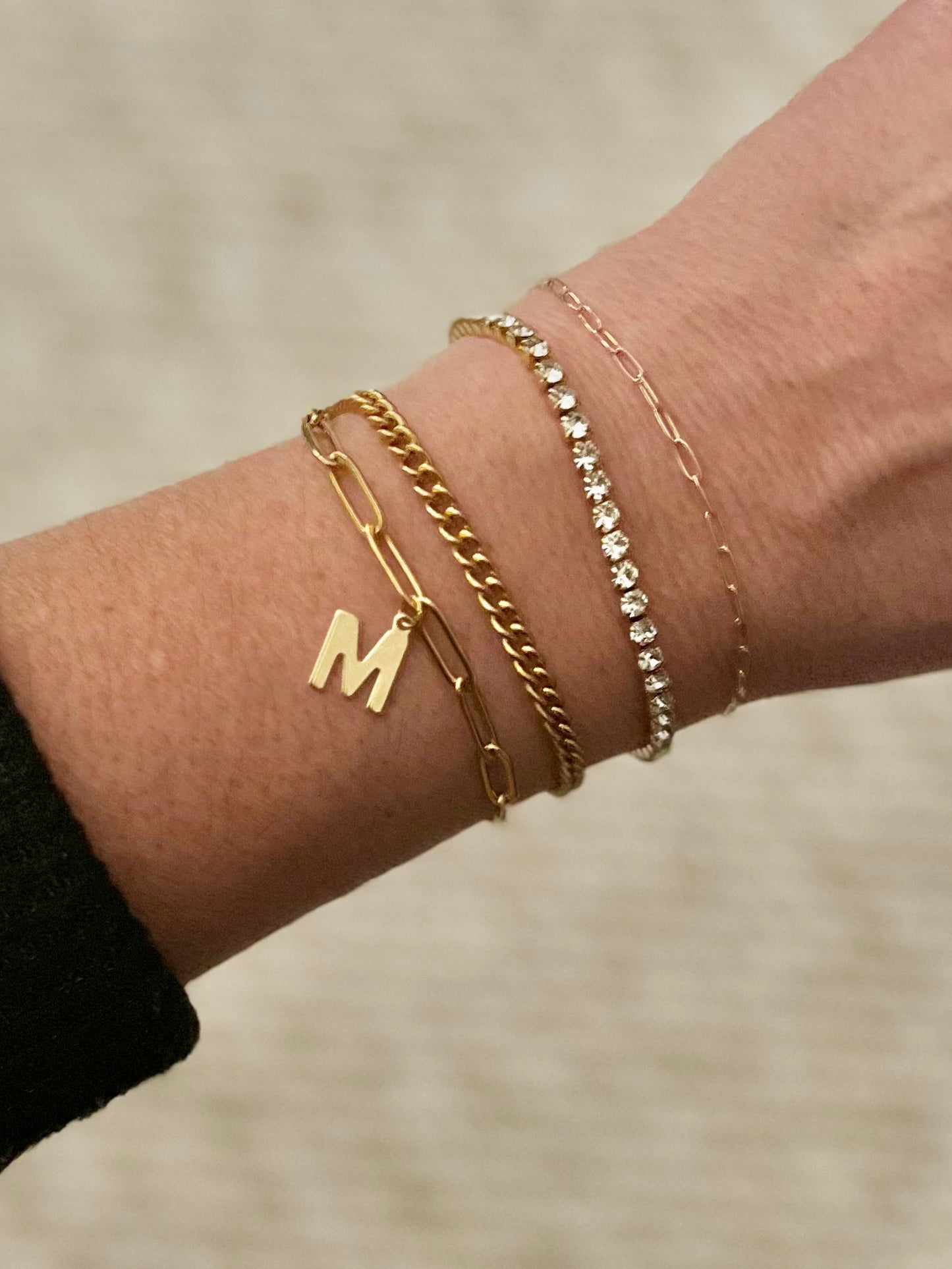 initial charm bracelet